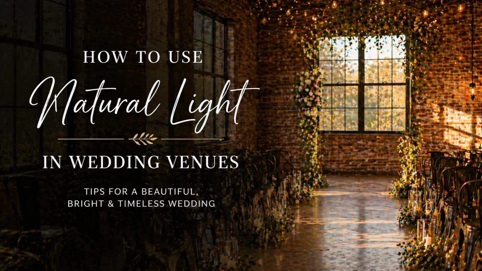 natural light venue Michigan wedding ceremony soft window lighting