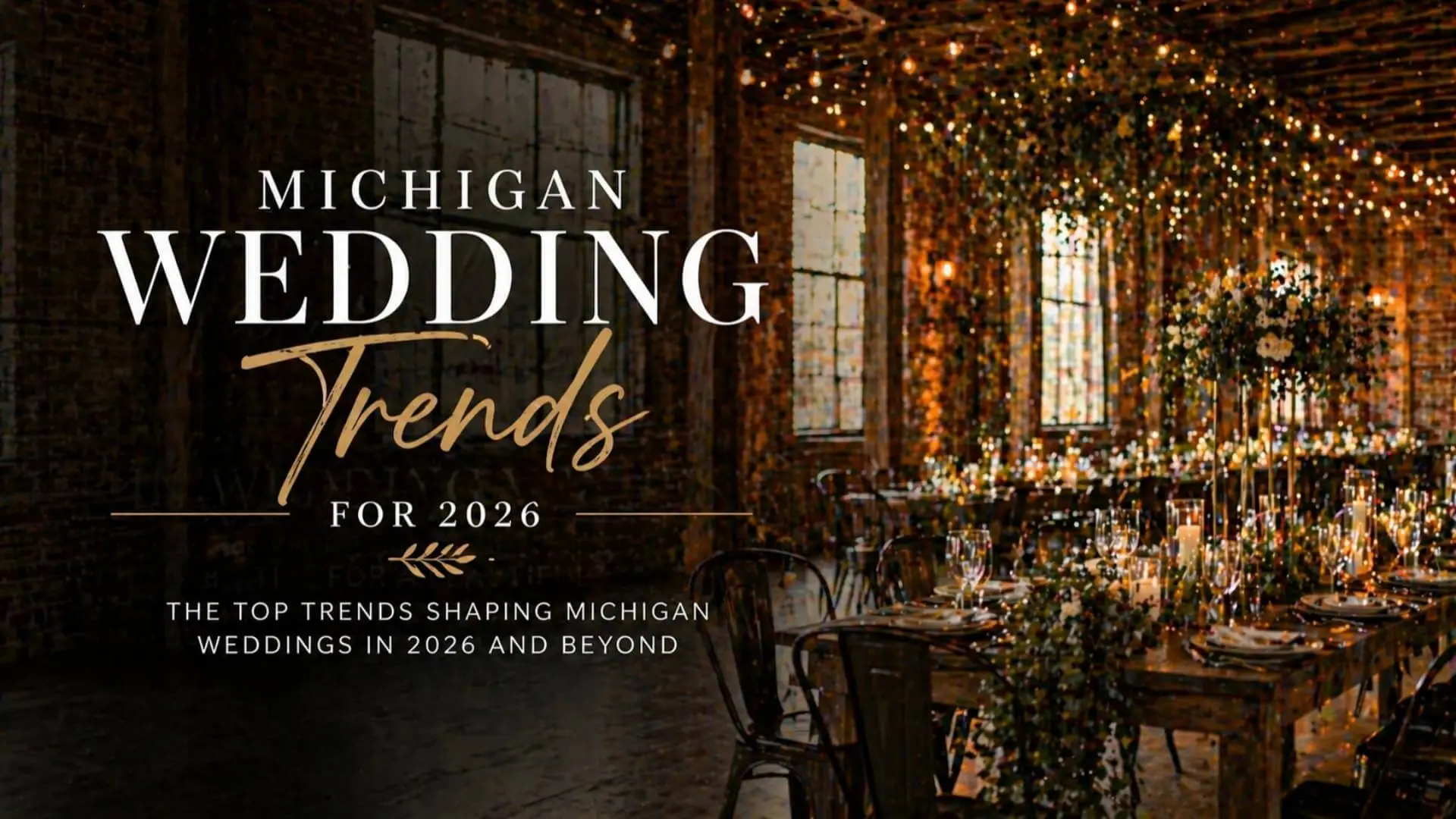 Michigan wedding trends for 2026 modern rustic venue
